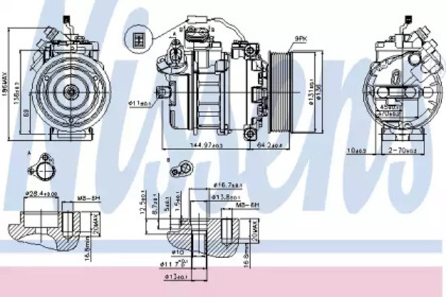 NISSENS 89371 Компрессор кондиционера в наличии Харьков