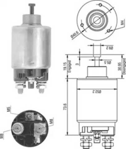 MAGNETI MARELLI 940113050316 Реле втягивающее стартера в наличии Украина