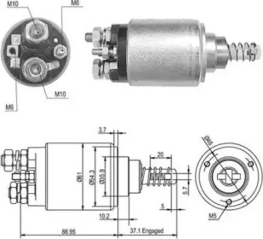 MAGNETI MARELLI 940113050389 Втягивающее реле стартера в наличии Запорожье