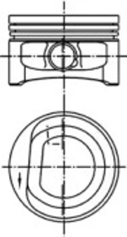 KOLBENSCHMIDT 99452620 Поршень в комплекте на 1 цилиндр, 2-й ремонт (+0,50) в наличии Ровно