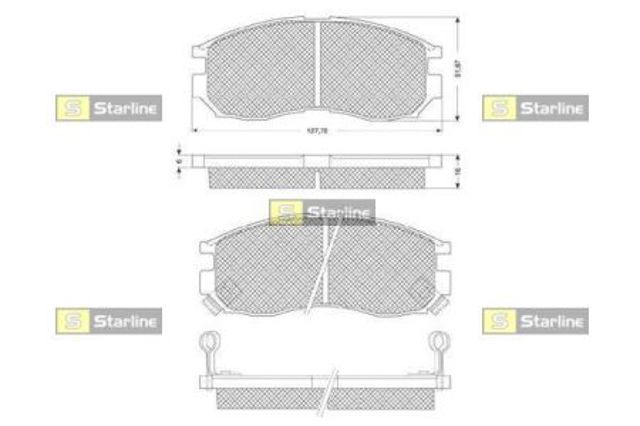 STARLINE BDS115 Передние тормозные колодки в наличии Кривой Рог
