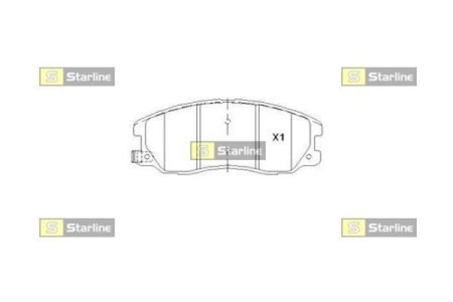 STARLINE BDS852P Передние тормозные колодки в наличии Запорожье