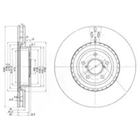 DELPHI BG3818 Передние тормозные диски в наличии Запорожье