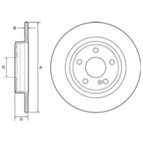 DELPHI BG4558C Диск тормозной задний в наличии Запорожье