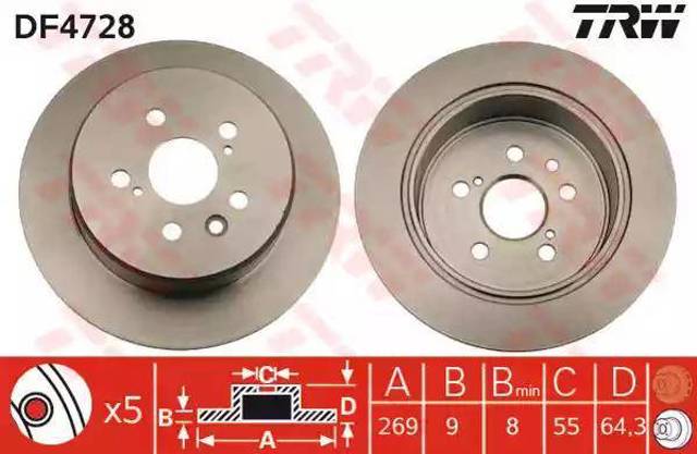 TRW DF4728 Тормозные диски в наличии Чернигов