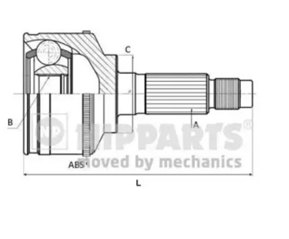 NIPPARTS J2824120 ШРУС наружный передний в наличии Чернигов