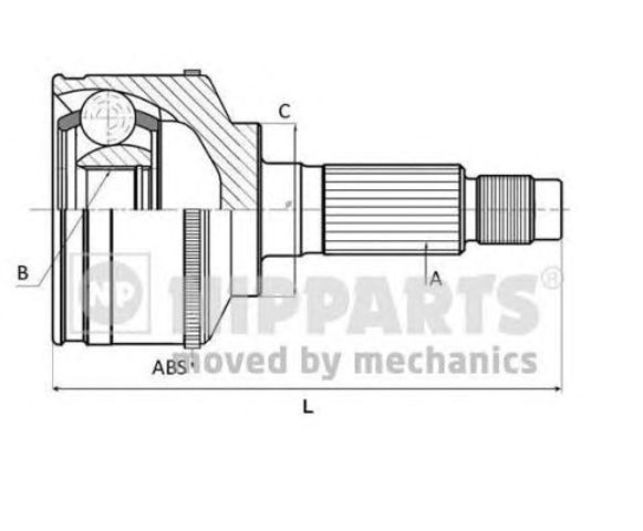 NIPPARTS J2830501 ШРУС наружный передний в наличии Черкассы
