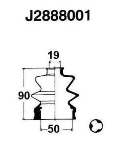 NIPPARTS J2888001 Пыльник ШРУСа передней полуоси внутренний в наличии Кривой Рог