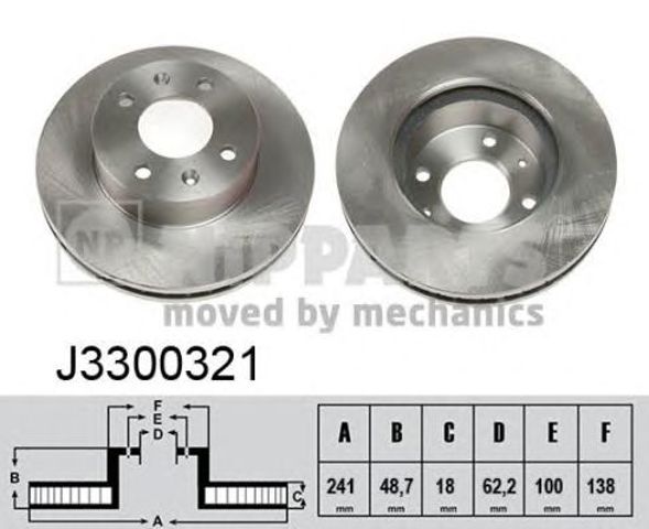 NIPPARTS J3300321 Диск тормозной передний в наличии Ровно