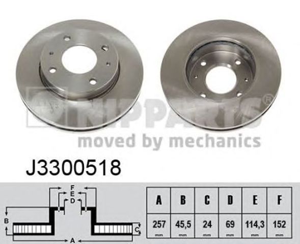 J3300518 NIPPARTS Передние тормозные диски купить в Житомир