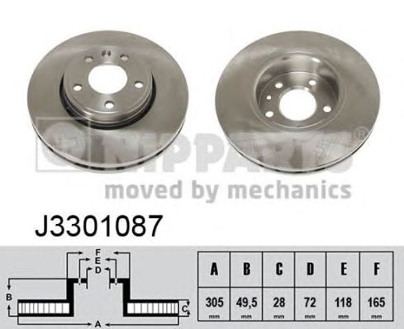 NIPPARTS J3301087 Диск тормозной передний в наличии Житомир