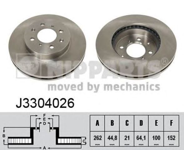 J3304026 NIPPARTS Передние тормозные диски купить в Полтава