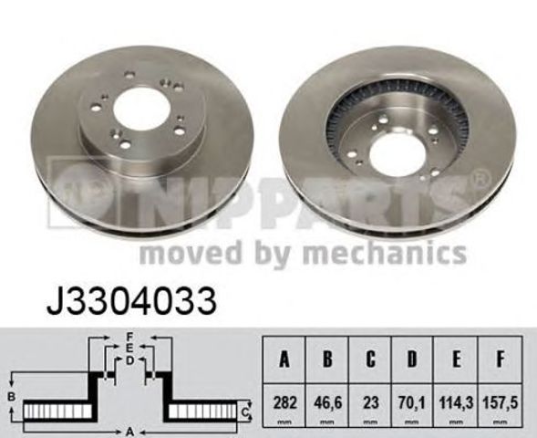 J3304033 NIPPARTS Передние тормозные диски купить в Днепр