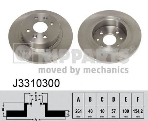 NIPPARTS J3310300 Тормозные диски в наличии Львов