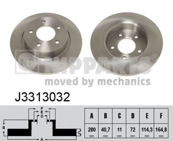 NIPPARTS J3313032 Диск тормозной задний в наличии Ирпень