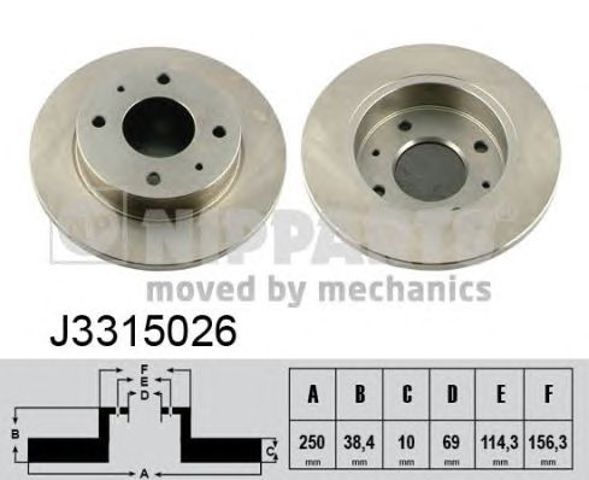 J3315026 NIPPARTS Тормозные диски купить в Запорожье