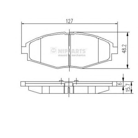 NIPPARTS J3600909 Колодки тормозные передние дисковые в наличии Николаев