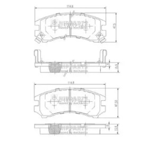 NIPPARTS J3601035 Передние тормозные колодки в наличии Хмельницкий
