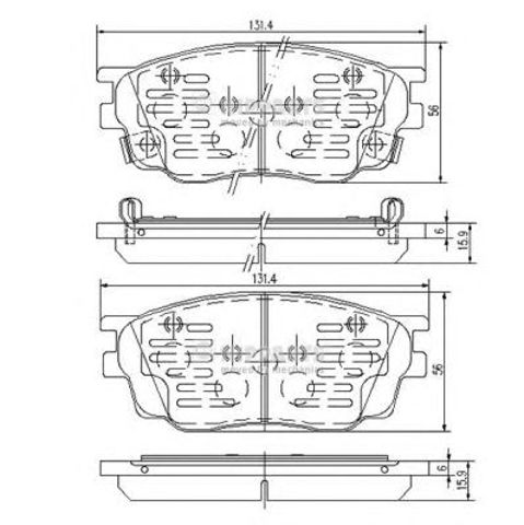NIPPARTS J3603055 Передние тормозные колодки в наличии Чернигов