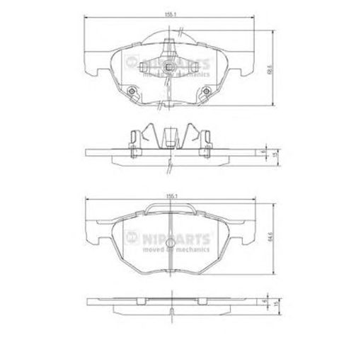 NIPPARTS J3604064 Колодки тормозные передние дисковые в наличии Ровно