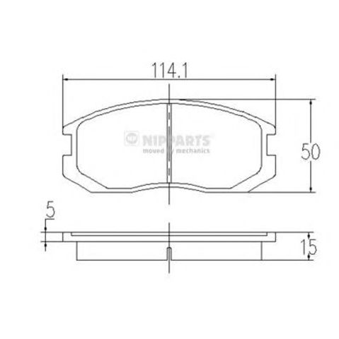 NIPPARTS J3605032 Колодки тормозные передние дисковые в наличии Винница