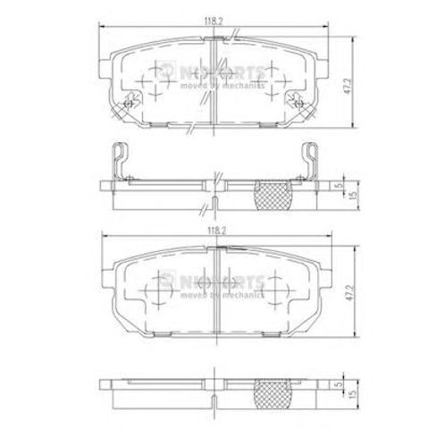 J3610305 NIPPARTS Колодки тормозные задние дисковые купить в Львов