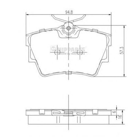 J3611047 NIPPARTS Задние тормозные колодки купить в Чернигов