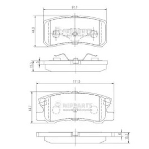 J3615010 NIPPARTS Колодки тормозные задние дисковые купить в Чернигов