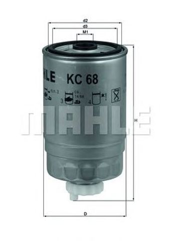 MAHLE KC68 Фильтр топливный в наличии Каменское
