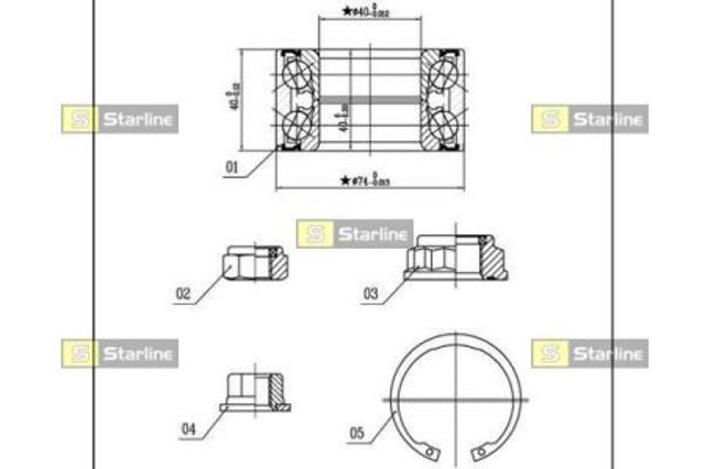 LO03455 STARLINE Подшипник ступицы передней купить в Николаев