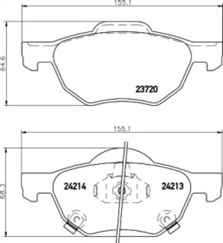 MDB2599 MINTEX Колодки тормозные передние дисковые купить в Хмельницкий