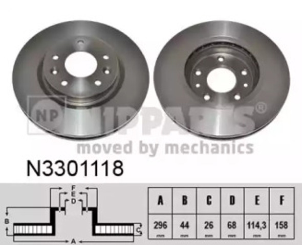 NIPPARTS N3301118 Передние тормозные диски в наличии Львов