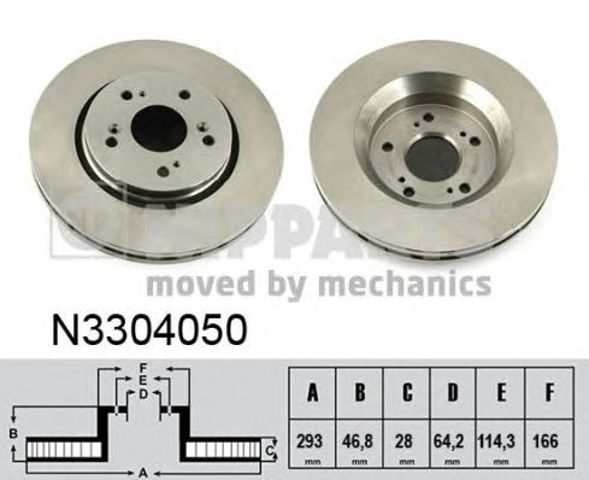 NIPPARTS N3304050 Передние тормозные диски в наличии Одесса