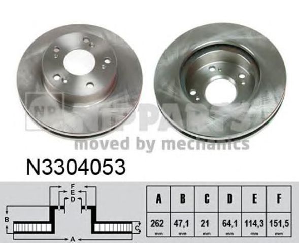 N3304053 Передние тормозные диски купить Одесса