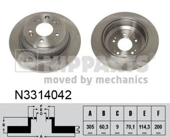 N3314042 NIPPARTS Тормозные диски купить в Ужгород