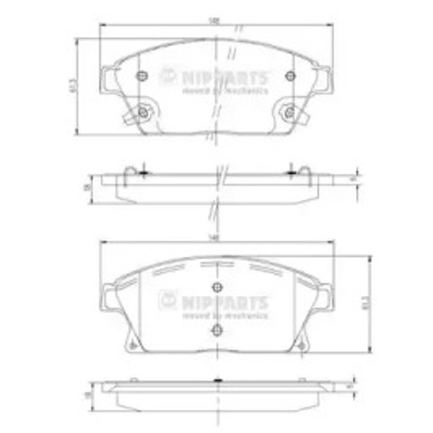 N3600915 NIPPARTS Передние тормозные колодки купить в Каменское