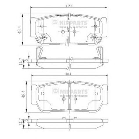 N3610402 NIPPARTS Задние тормозные колодки купить в Черновцы