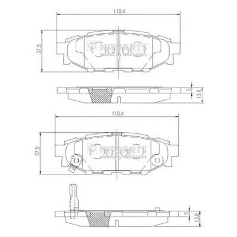 N3617004 NIPPARTS Колодки тормозные задние дисковые купить в Харьков