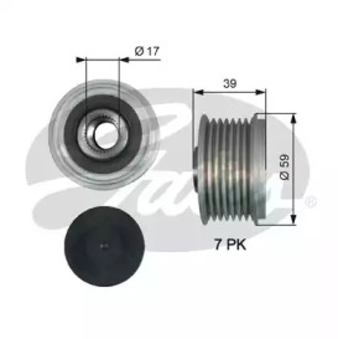 GATES OAP7189 Шкив генератора в наличии Тернополь