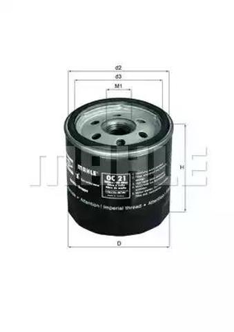 MAHLE OC21 Фильтр масляный в наличии Днепр