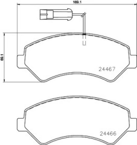 P23161 Колодки тормозные передние дисковые купить Николаев