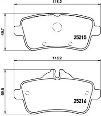 P50101 BREMBO Задние тормозные колодки купить в Днепр