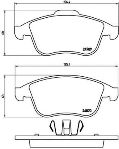 P68045 BREMBO Колодки тормозные передние дисковые купить в Ирпень