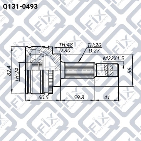 Zcze klinowe zewntrzne (c-t) 24x56x26 abs 48