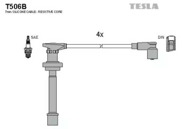 T506B TESLA Высоковольтные провода купить в Харьков