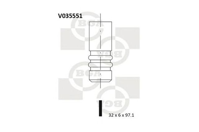 BGA V035551 Впускной клапан в наличии Кривой Рог
