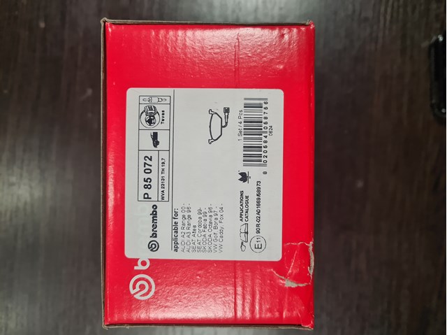 BREMBO P85072 Колодки тормозные передние дисковые в наличии Украина
