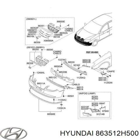 HYUNDAI 863512H500 Решетка радиатора в наличии Ирпень