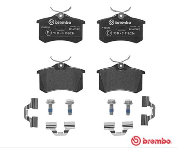 P85020 BREMBO Задние тормозные колодки купить в Николаев
