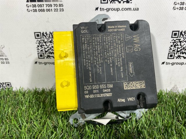 5Q0959655BM VAG Модуль-процессор управления подушкой безопасности (ЭБУ AIRBAG) купить в Днепр